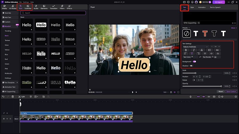 Edit and Customize Text