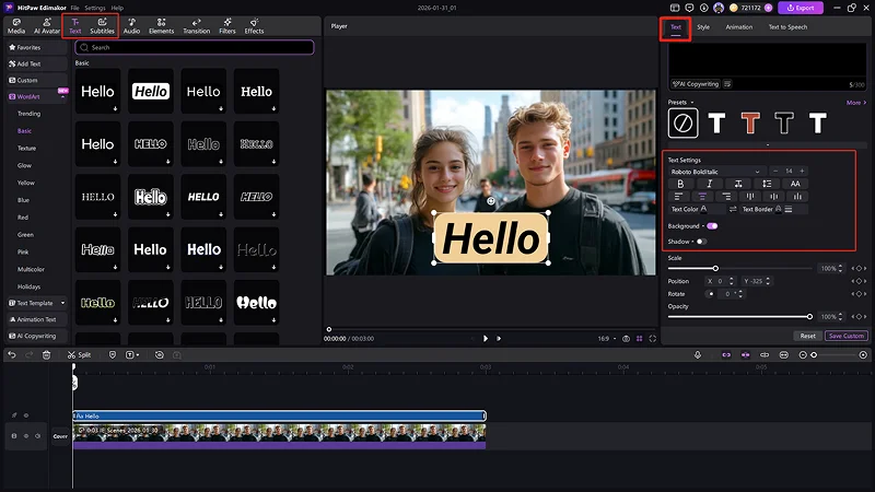 how to Edit and Customize Text