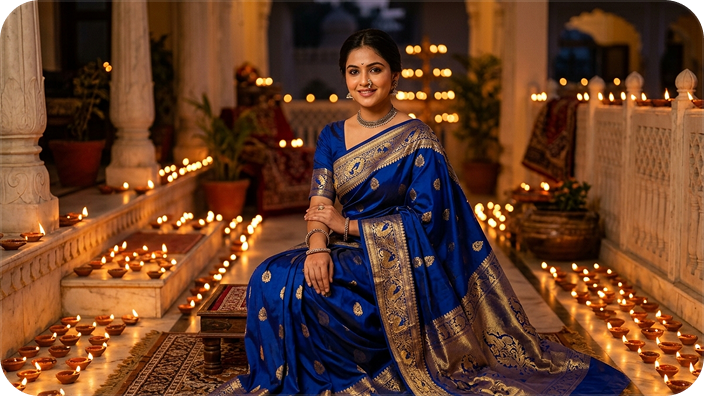 elegant diwali portrait