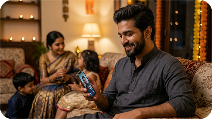 virtual diwali greetings