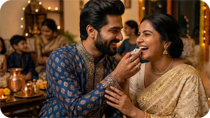 sweet diwali moments with family