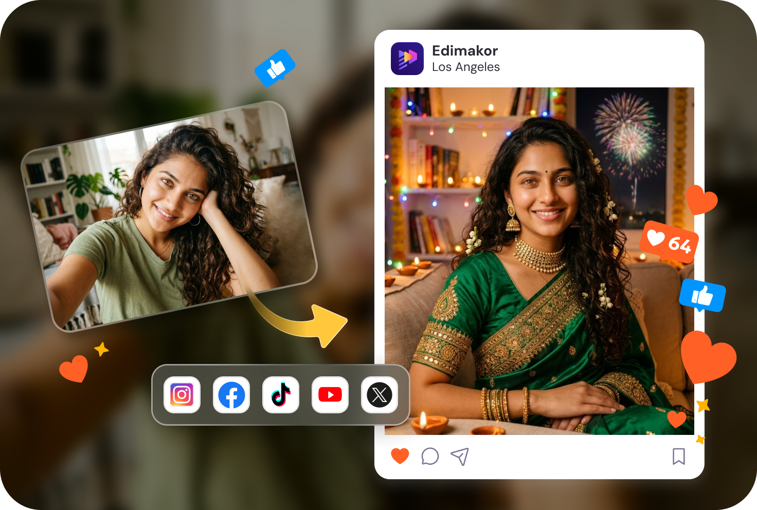 one-click creation & social sharing