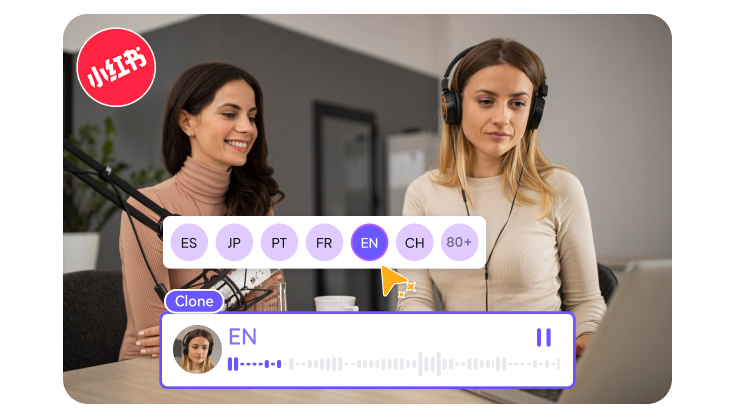 Turn RedNote transcripts into spoken content in new languages