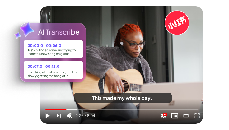 AI-powered RedNote video to text conversion with accurate timestamps