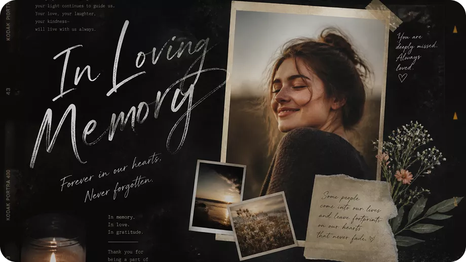 Memorial Tribute Video Templates
