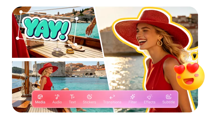 customize collages with Edimakor creative tools