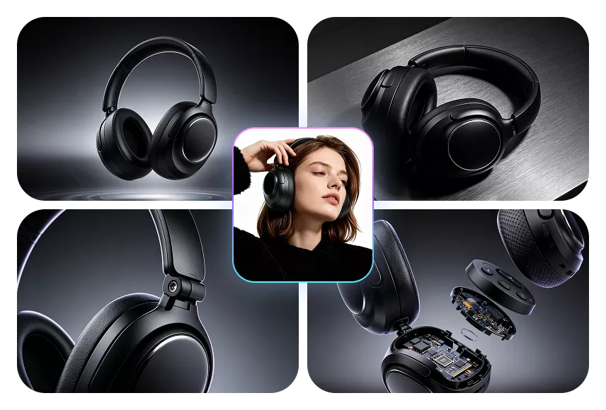 A dynamic multi-angle product showcase layout using Edimakor Video Collage Maker