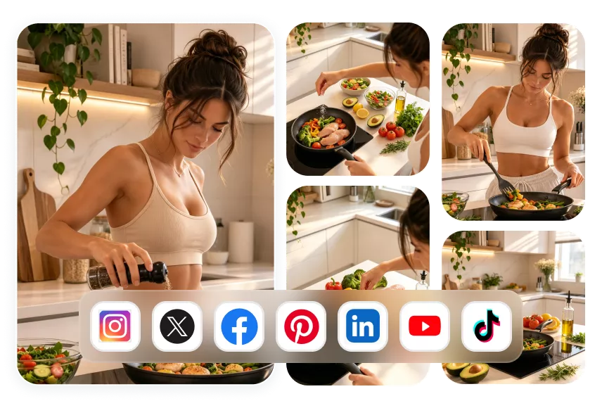 A social media content template from Edimakor video collage maker