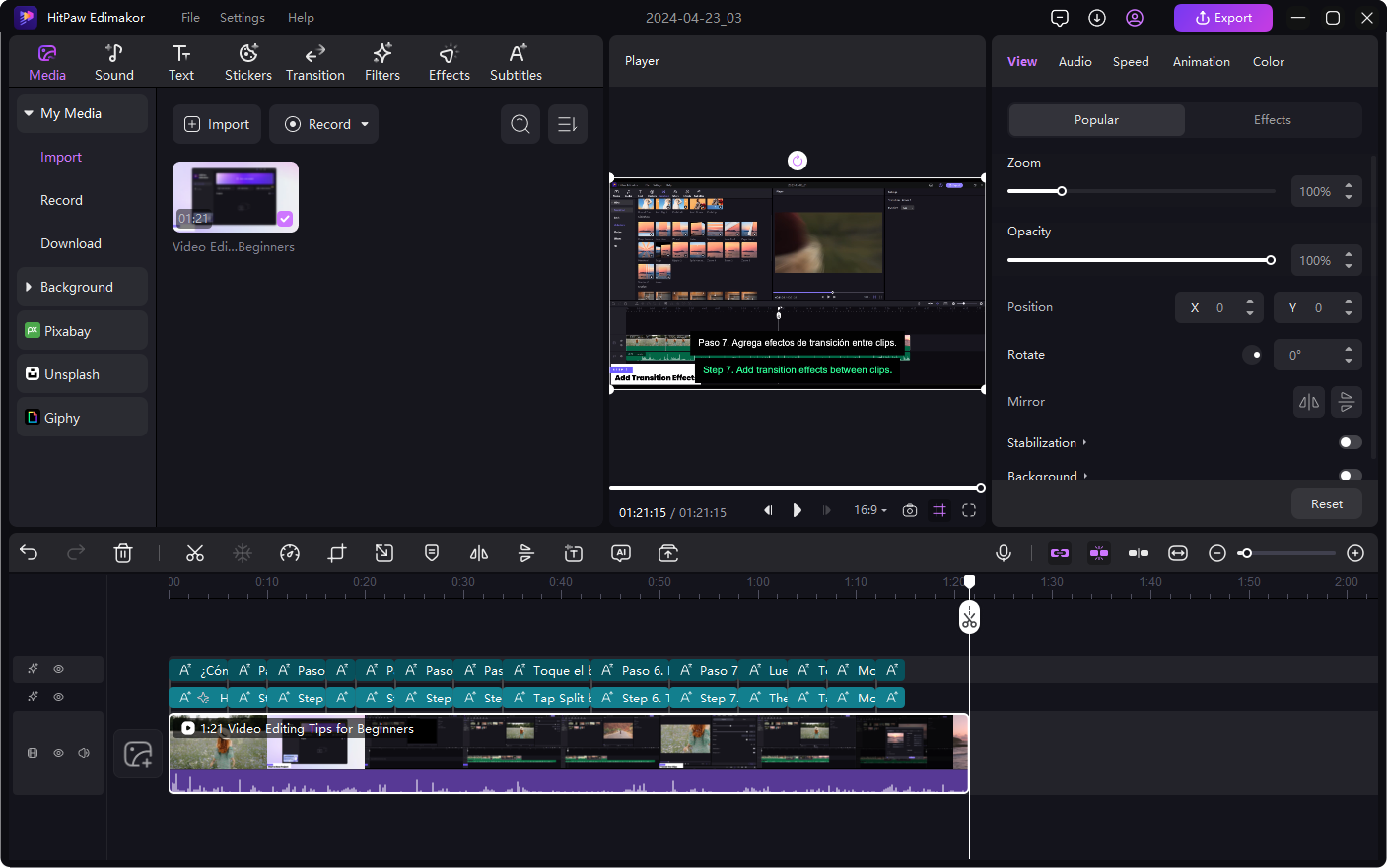 editar videos con edimakor