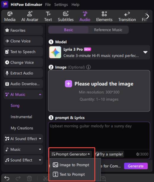 text-to-music-prompt-generator