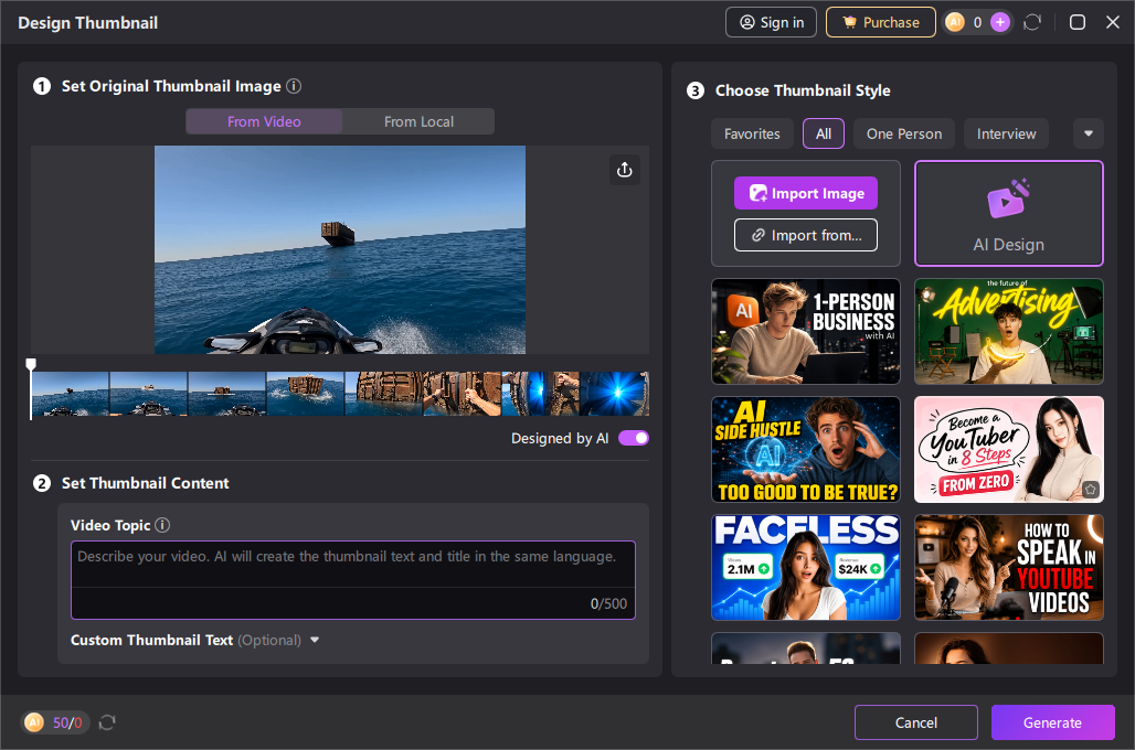design your thumbnail