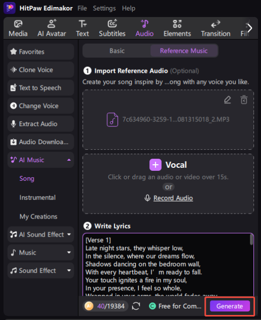 reference-music-generate