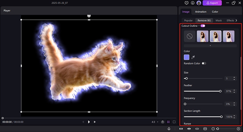 add effects to custom cutout
