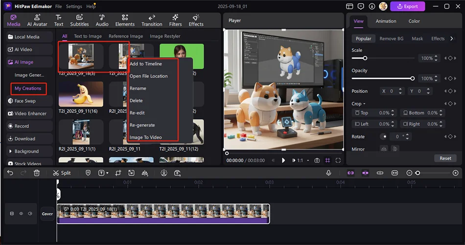 write prompt and generate