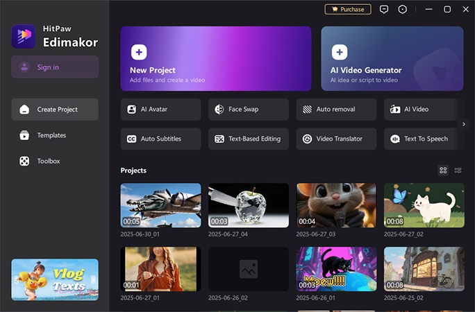 hitpaw edimakor AI video creation