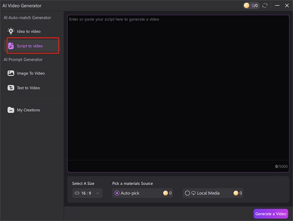 hitpaw edimakor Enter video idea