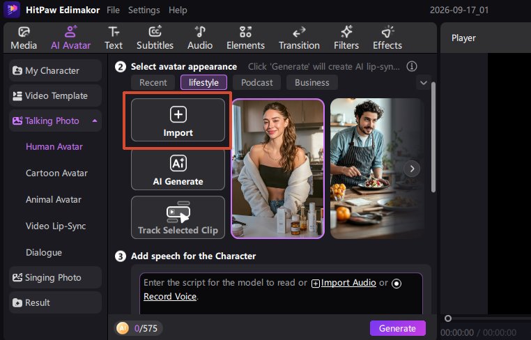 choose avatar appearance