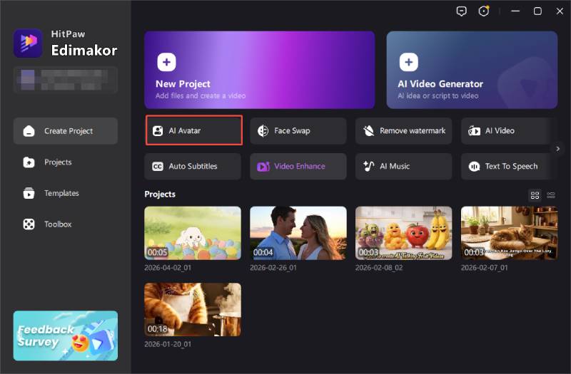 edimakor talking photo - edimakor interface ai avatar