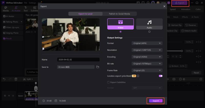 edimakor talking photo - video lip sync feature