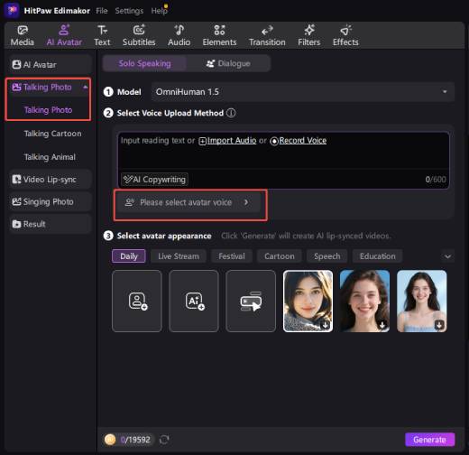 edimakor talking photo - tts