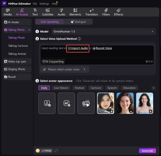 edimakor talking photo - local audio