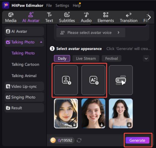 edimakor talking photo - result