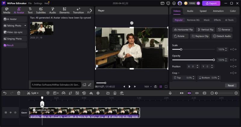 edimakor talking photo - export