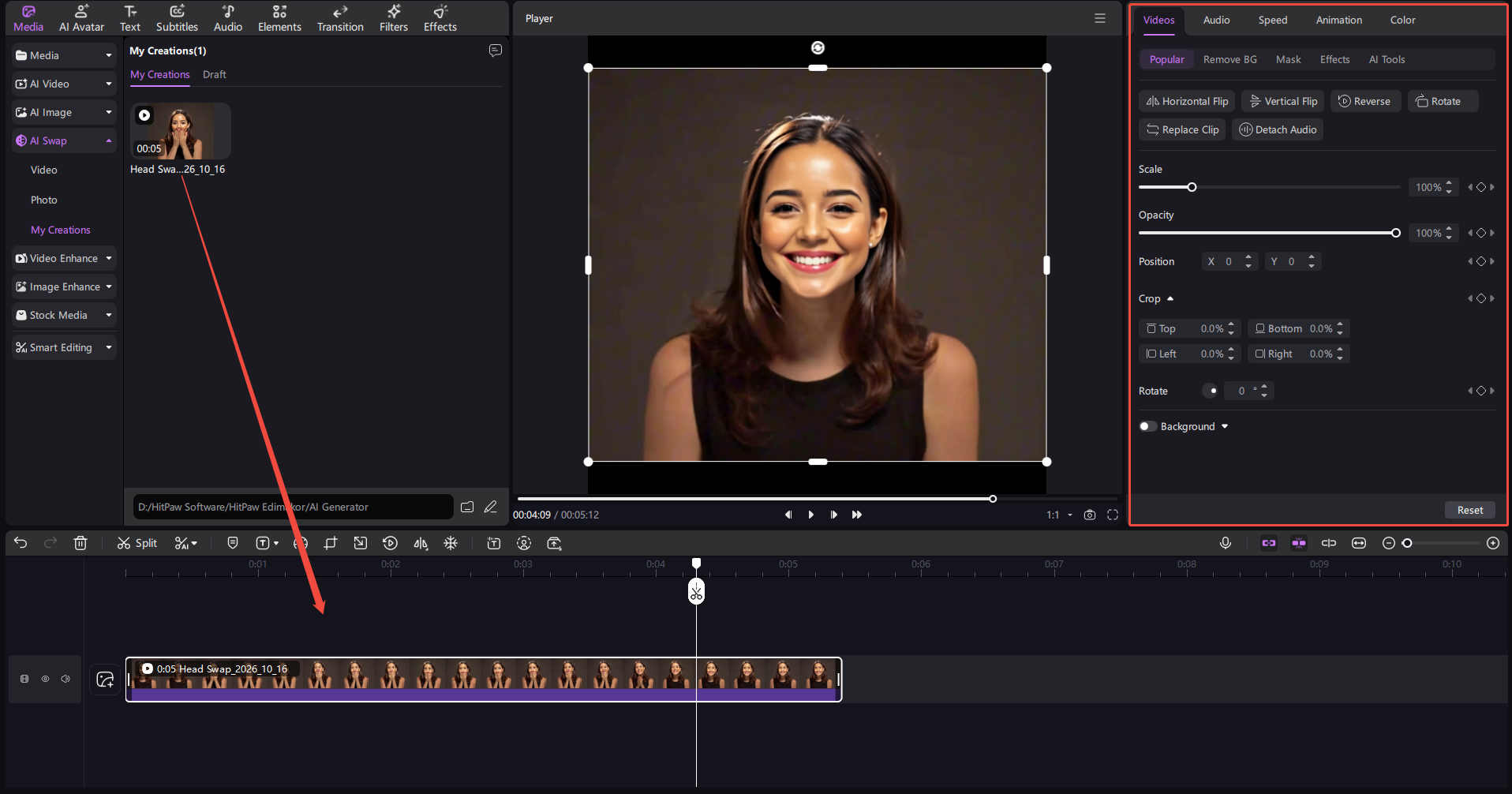 customize head changing video