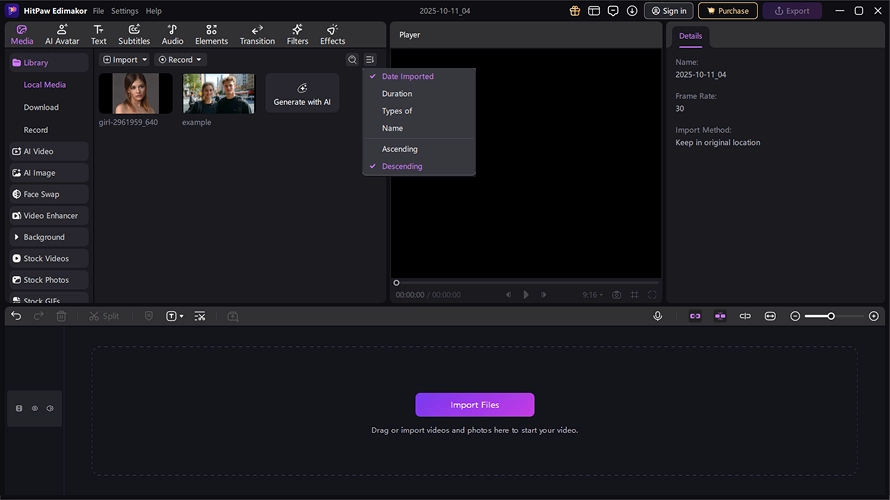 categorize media files
