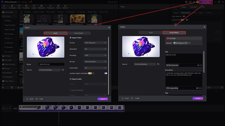 export video