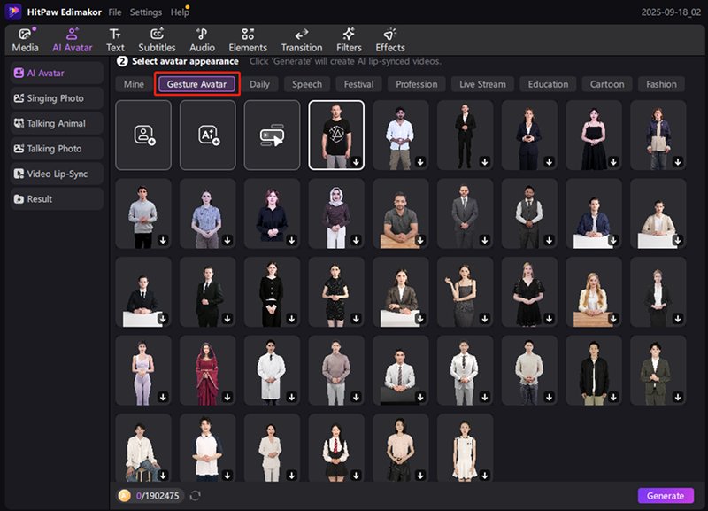 best ai video generator with avatar library