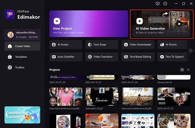 hitpaw edimakor ai video generator