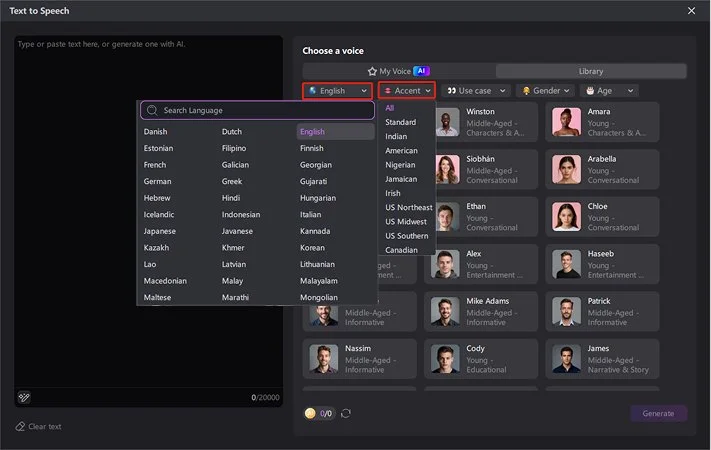 hitpaw edimakor text to speech guide - change text