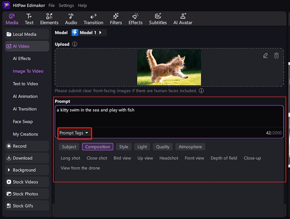 edimakor image to video prompts