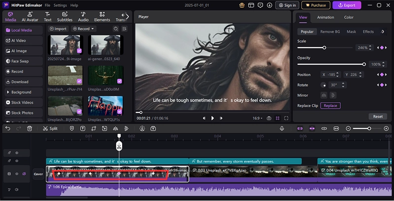 how to use edimakor keyframe