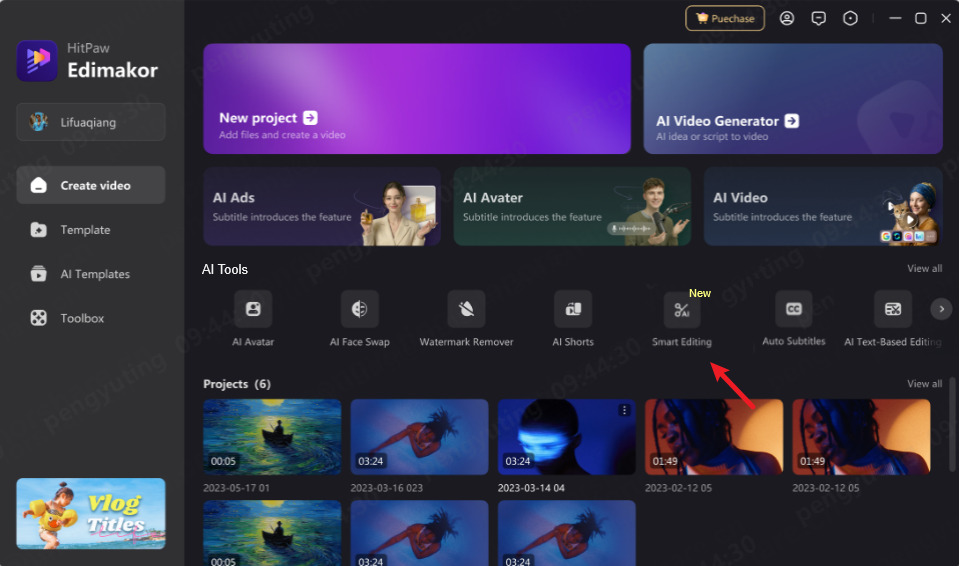 Open Smart Editing from AI Tools on the launch page