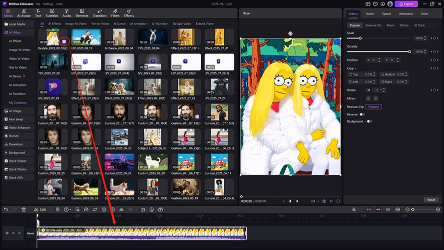 my creations video to video animation
