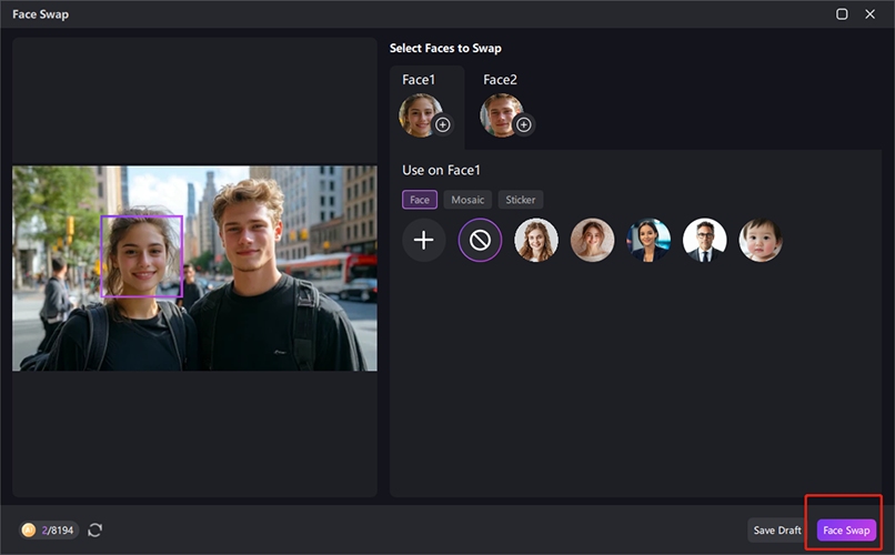 Face compositing video face recognition