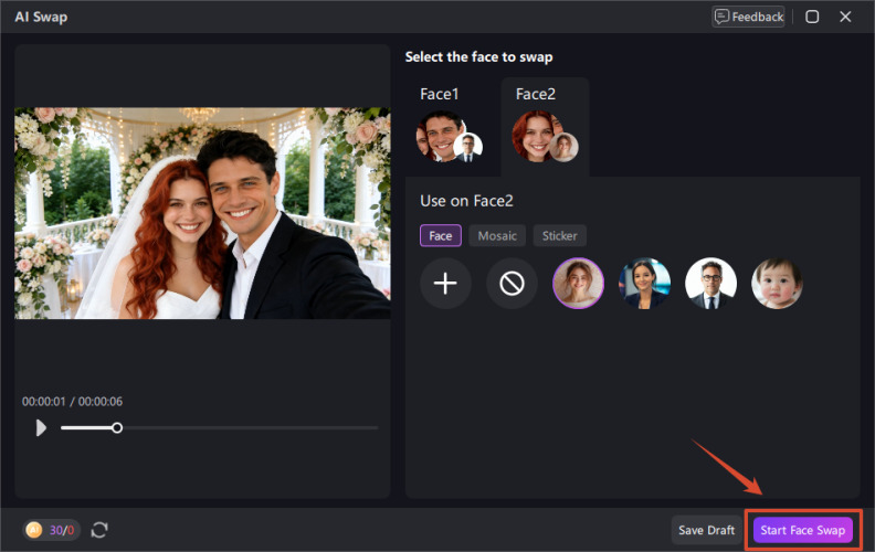 Face compositing video face recognition