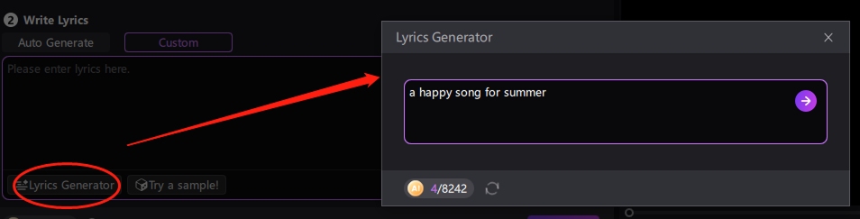 text-to-music-lyrics-generator