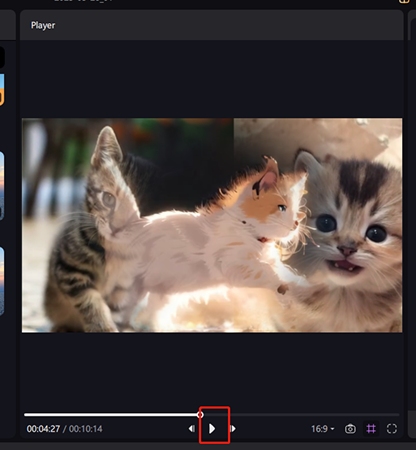 play back video transition
