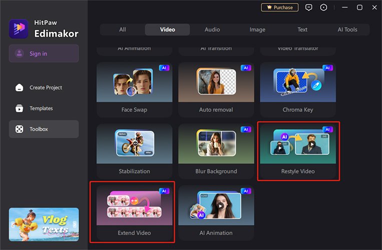 access video to video ai tool