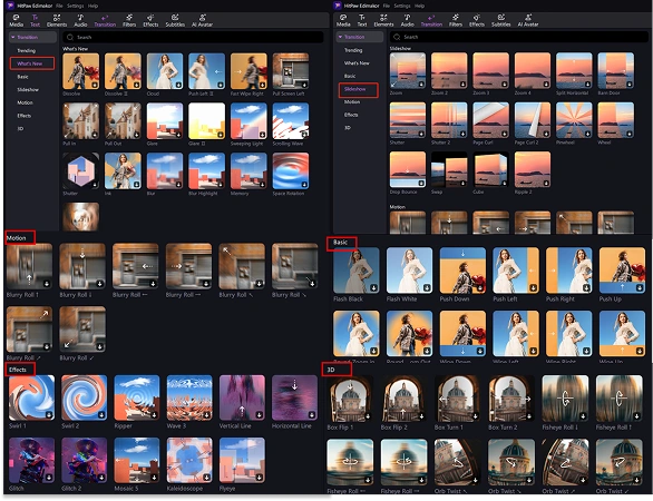 如何添加Edimakor影片轉場
