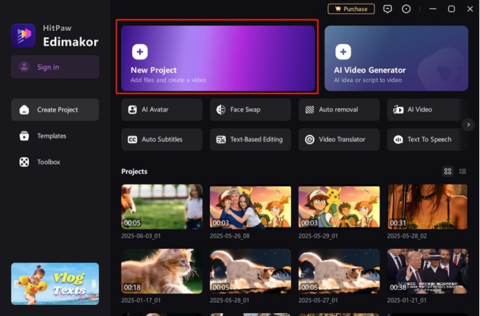 Edimakor video transitions interface