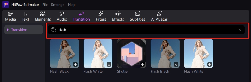 search video transitions