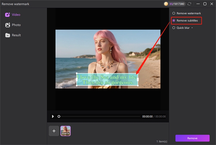 Remove Subtitles from a Video