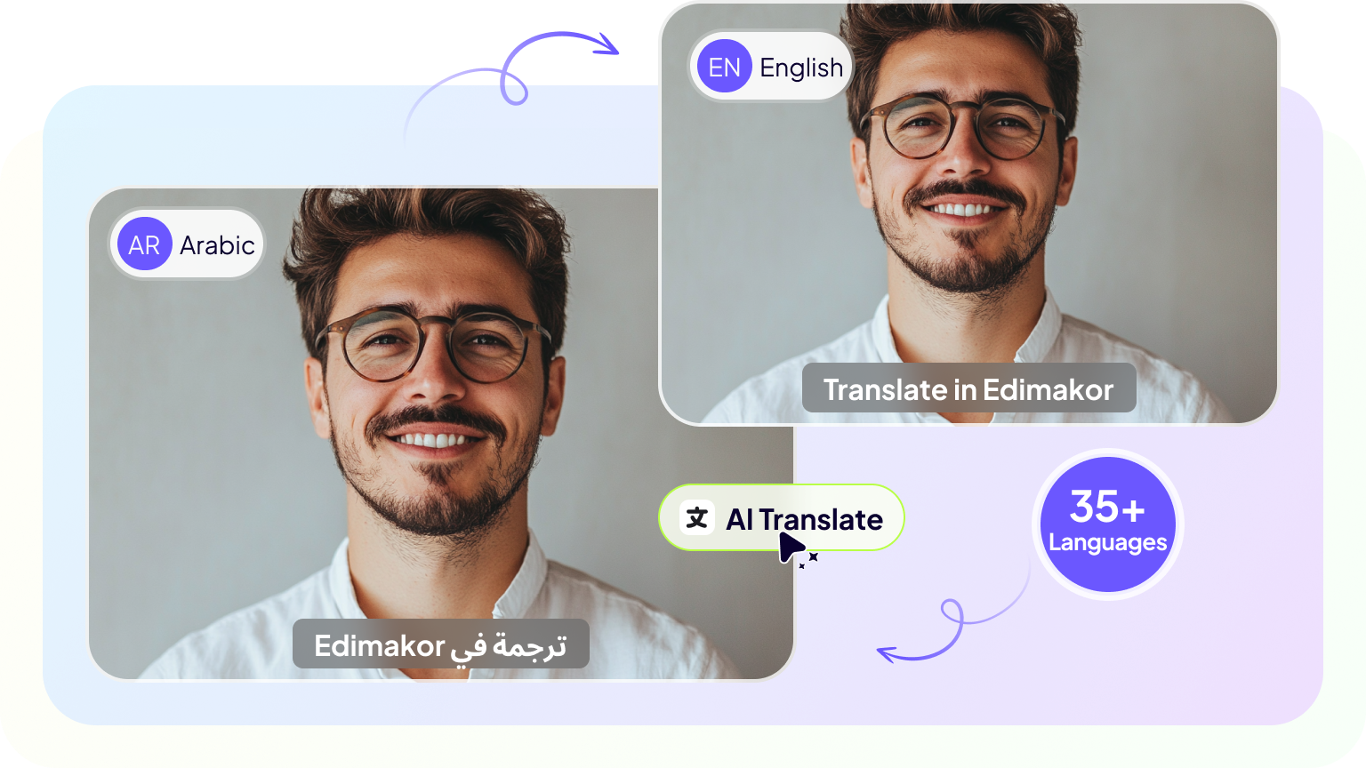 translate videos from arabic to english