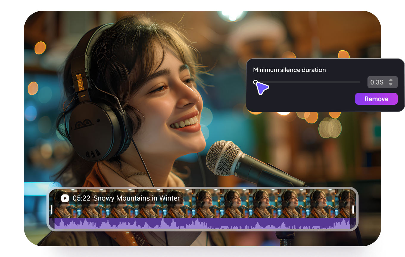 Automatically detect silent sections with AI