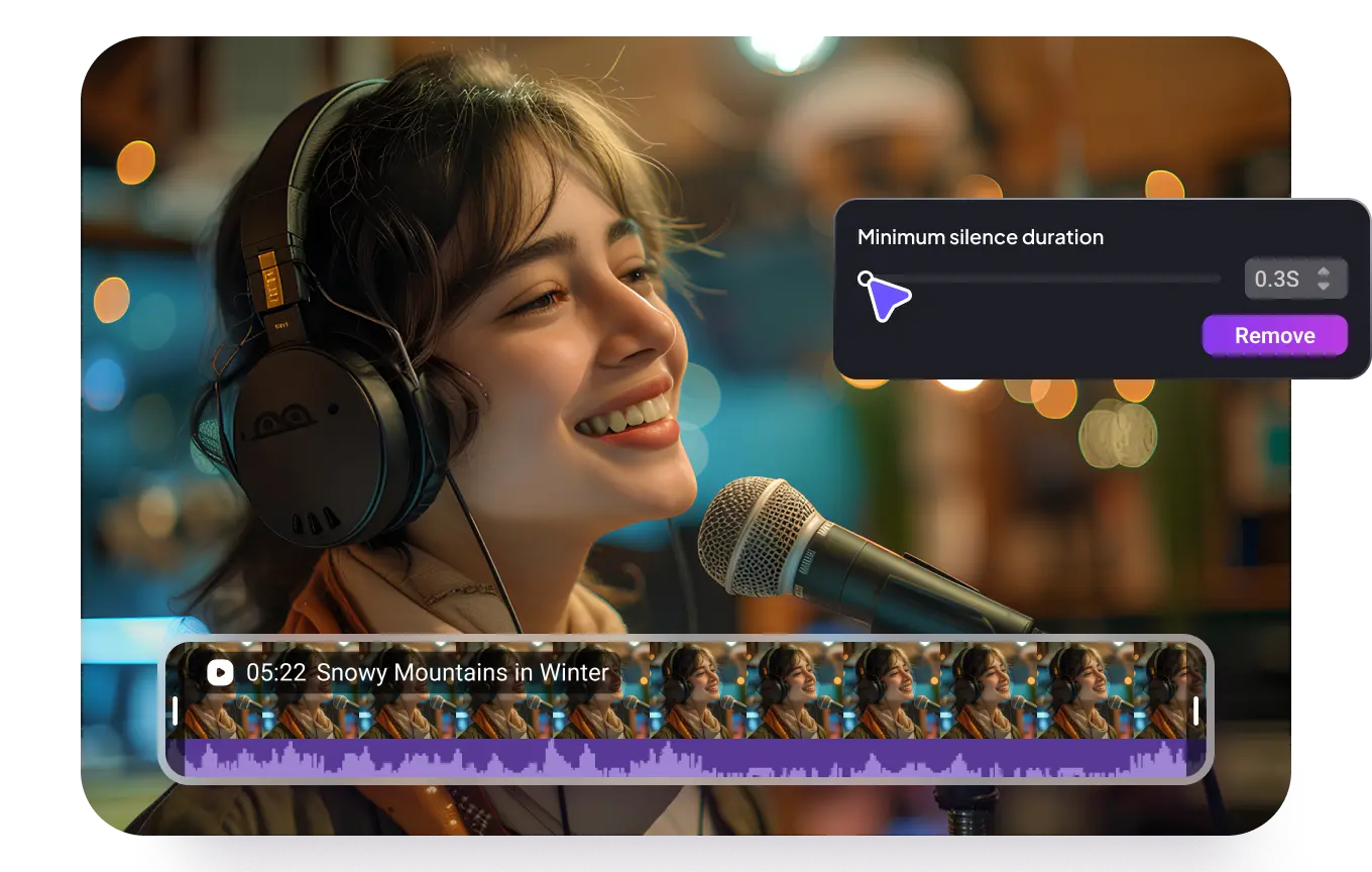 Automatically detect silent sections with AI
