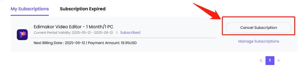 Cancel Subscription